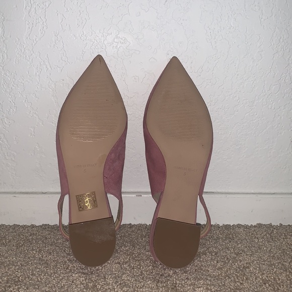 Size 5 NWOT EVERLANE pink suede editor slingback heel - Picture 2 of 4
